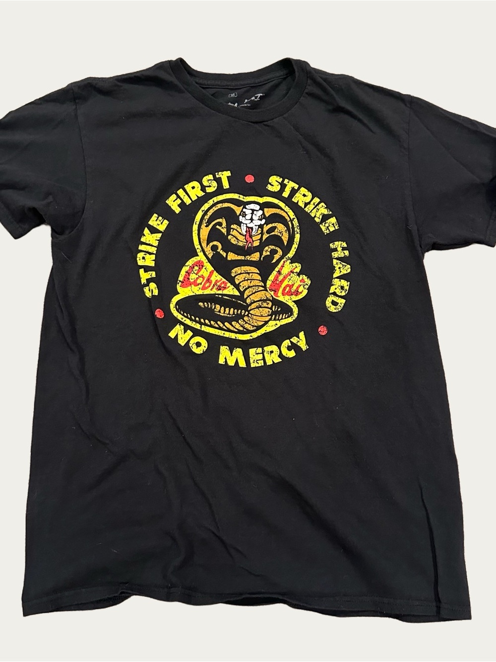 Cobra Kai Strike First Strike Hard No Mercy (cobra graphics) medium